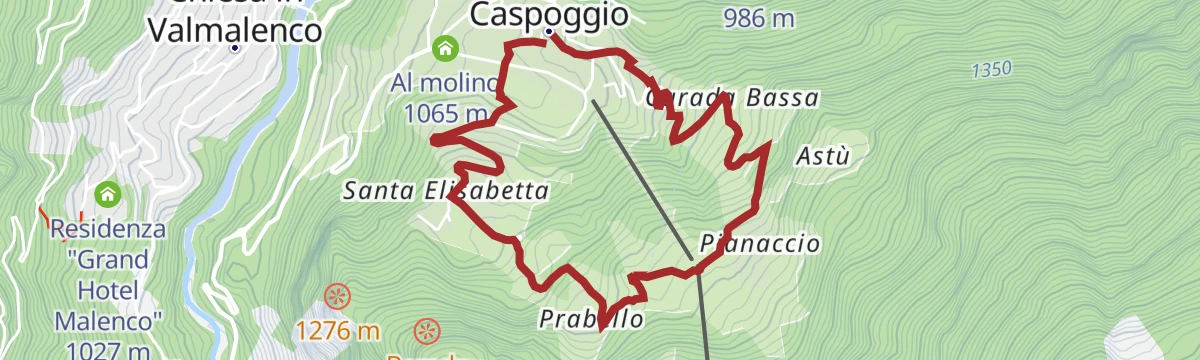 The high-altitude Botanical Garden E. Dioli of Caspoggio loop